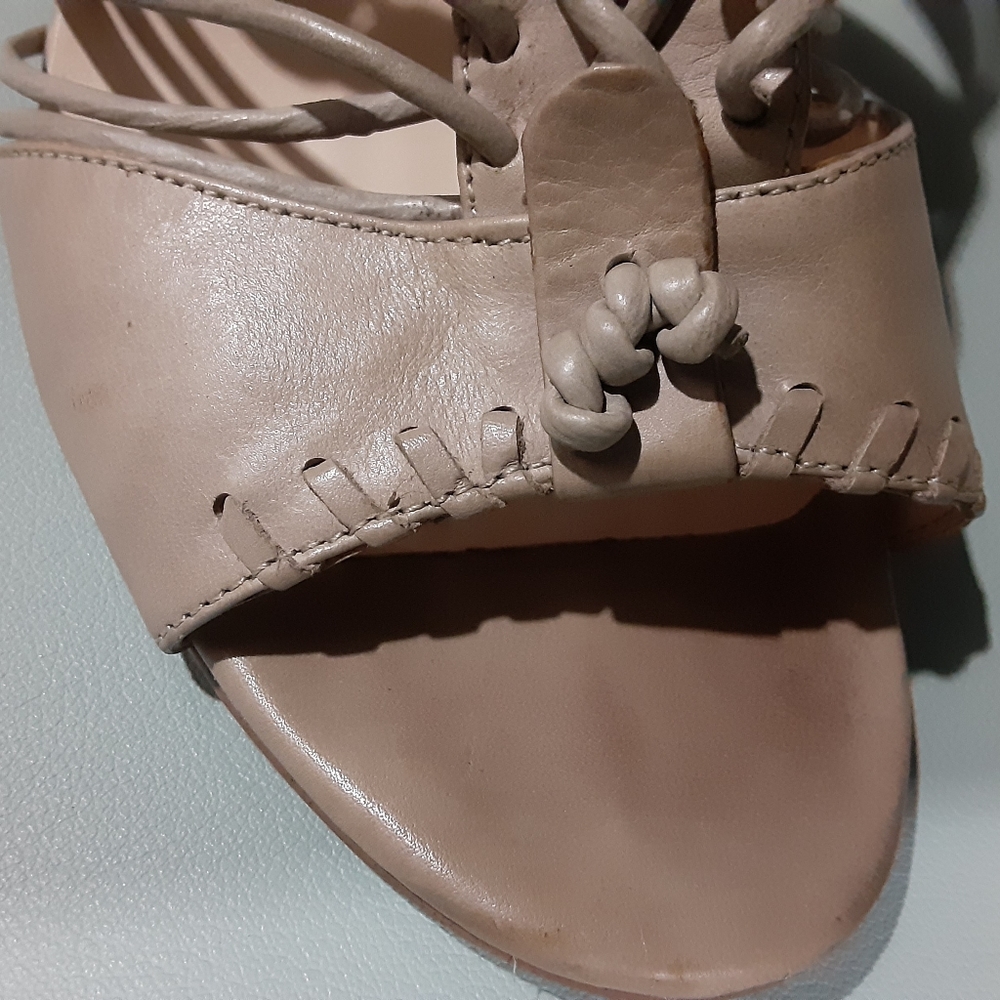 USED Boutique 9 Strappy Leather Heels size 6.5 M - Picture 8 of 13